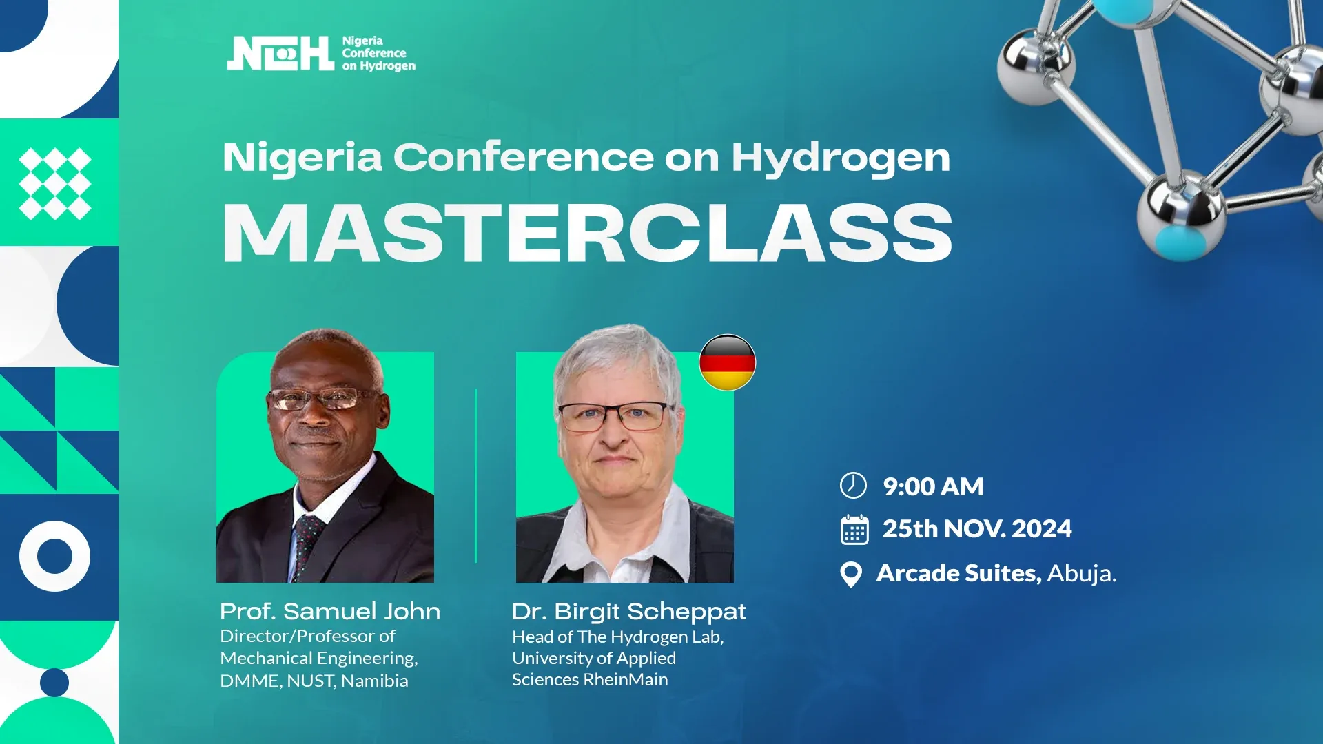 NCH Masterclass announcement featuring two speakers, date and venue